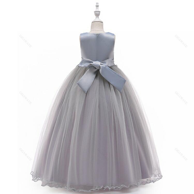 ピアノ発表会 ドレス 1 130 140 150 160 170 cm ロングドレス ジュニアドレス 発表会 女の子 コンクール パーティ ネイビ |  | 12