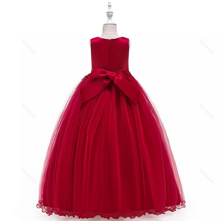 ピアノ発表会 ドレス 1 130 140 150 160 170 cm ロングドレス ジュニアドレス 発表会 女の子 コンクール パーティ ネイビ |  | 02