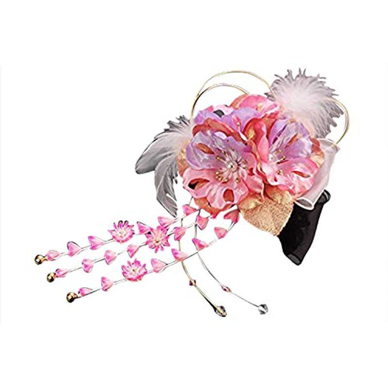 開店祝い 成人式 ピンク かんざし 花髪飾り 振袖 髪型 簪 和装 着物 袴 卒業式 かんざし 髪飾り Dron Ma