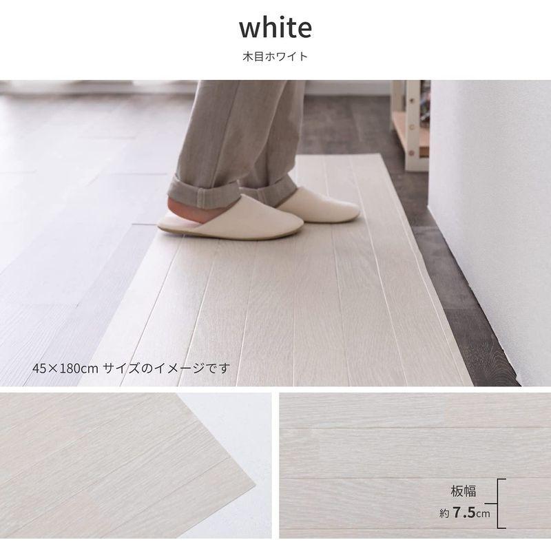 新規購入 フリーカット 敷くだけリメイク床シート 約90 300cm ホワイト 木目 チェア用床保護マット Www Tvusac Com