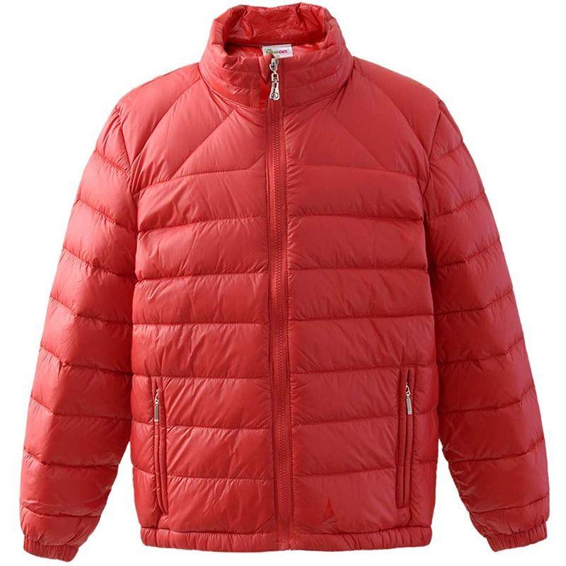 Hiheart ダウンジャケット キッズ ダウンコート アウター 軽量 防寒 春秋 女の子 男の子 レッド 150 その他ファッション小物