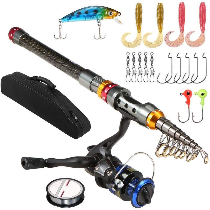 季節のおすすめ商品 釣りセット 釣り竿セット 川 淡水釣り 海釣り 収納バッグ付き 初心者向け 釣り糸付 釣り餌 スピニングリール 投げ釣り竿 伸縮式 炭素繊維 その他ロッド 釣り竿 Panero Shop