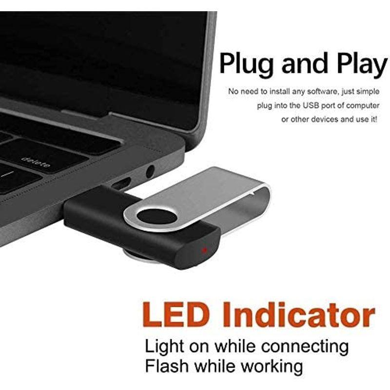 本日特価 10個 Usb2 0 Usbメモリ8gb Powvan ブラック8gb データストア フラッシュメモリ Usbドライブ 回転式 Usbメモリ