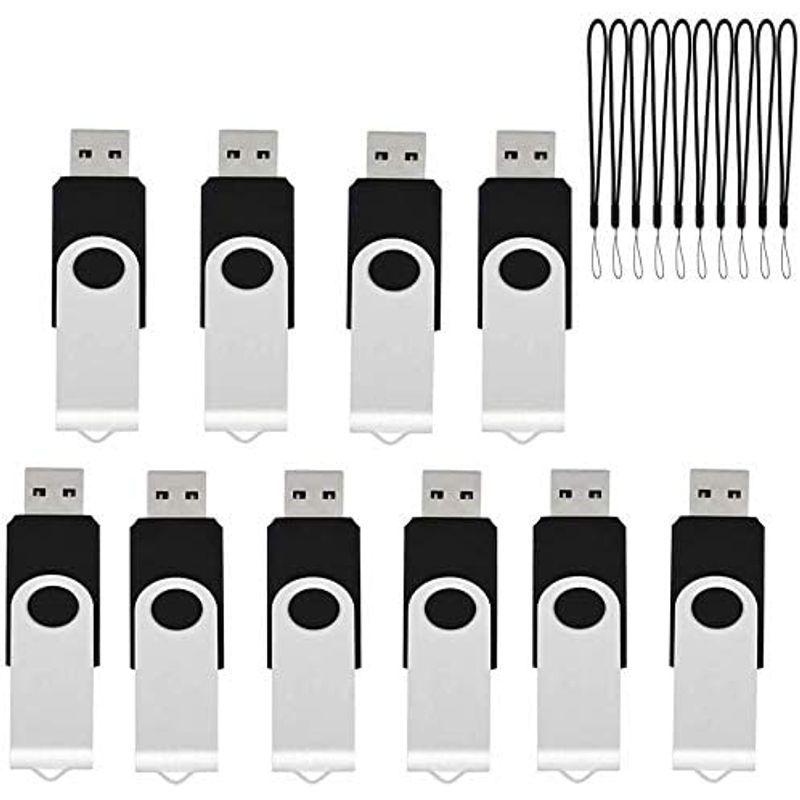 本日特価 10個 Usb2 0 Usbメモリ8gb Powvan ブラック8gb データストア フラッシュメモリ Usbドライブ 回転式 Usbメモリ