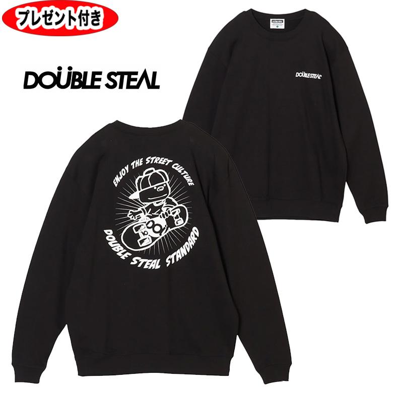 DOUBLE STEAL ダブルスティール 944-14015 ダブズくん スケート DOUBZ 裏パイルスウェット トレーナー 長袖 ブラック ダブルスチール : SUNYOUNG - 通販 - Yahoo!ショッピング DOUBLE STEAL ダブルスティール 944-14015 ダブズくん スケート DOUBZ 裏パイルスウェット トレーナー 長袖 ブラック ダブルスチール : SUNYOUNG - 通販 - Yahoo!ショッピング