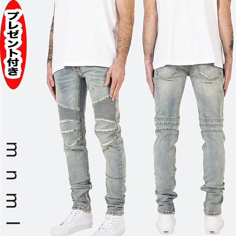 mnml ミニマル M14 STRETCH DENIM RIGHT BLUE バイカーパンツ バイカー