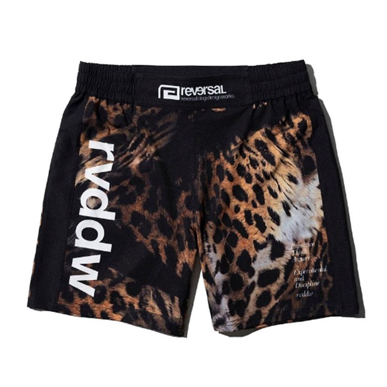 リバーサルrvddw ホワイトレオパードファイトショーツL完売済 未使用に近い reversal リバーサル LEOPARD FIGHT SHORTS（SHORT LENGTH / NO