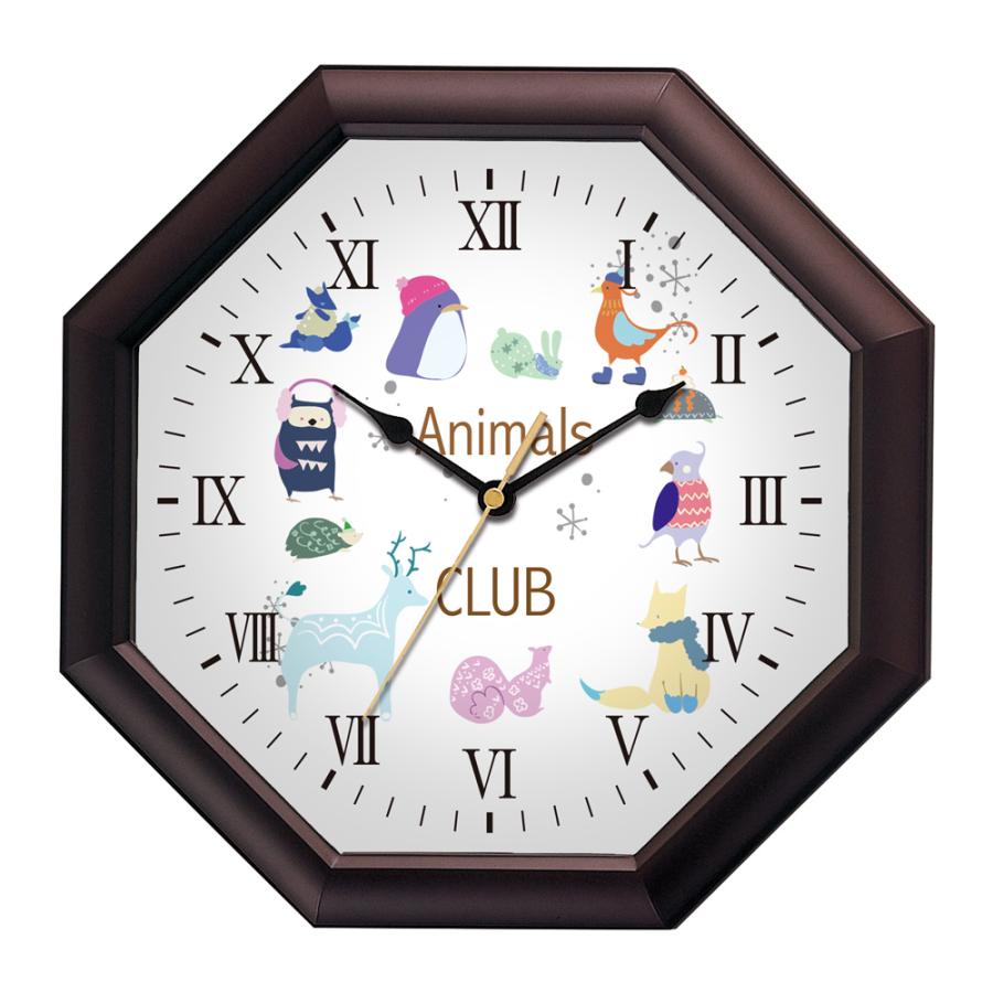 八角形壁掛け時計 30.2センチ 会社ロゴ時計 ｜ 開院祝い 開業祝い 贈答