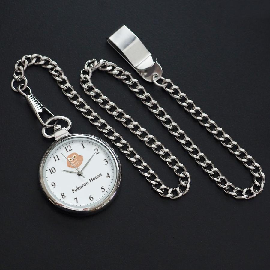 蓋なし懐中時計 シルバー 会社ロゴ文字盤 企業マーク 校章 卒業記念 名入れ 開店祝い 開業祝い 開院祝い 周年 創業 竣工 記念 |  | 02