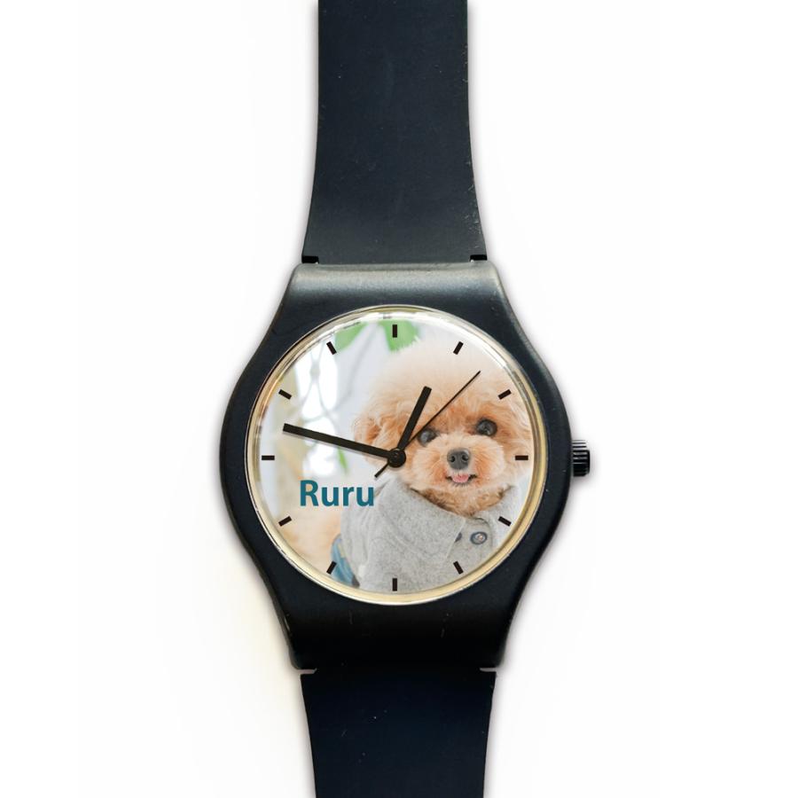 うちの子腕時計 スウォッチタイプ ペット時計 写真でオリジナル文字盤