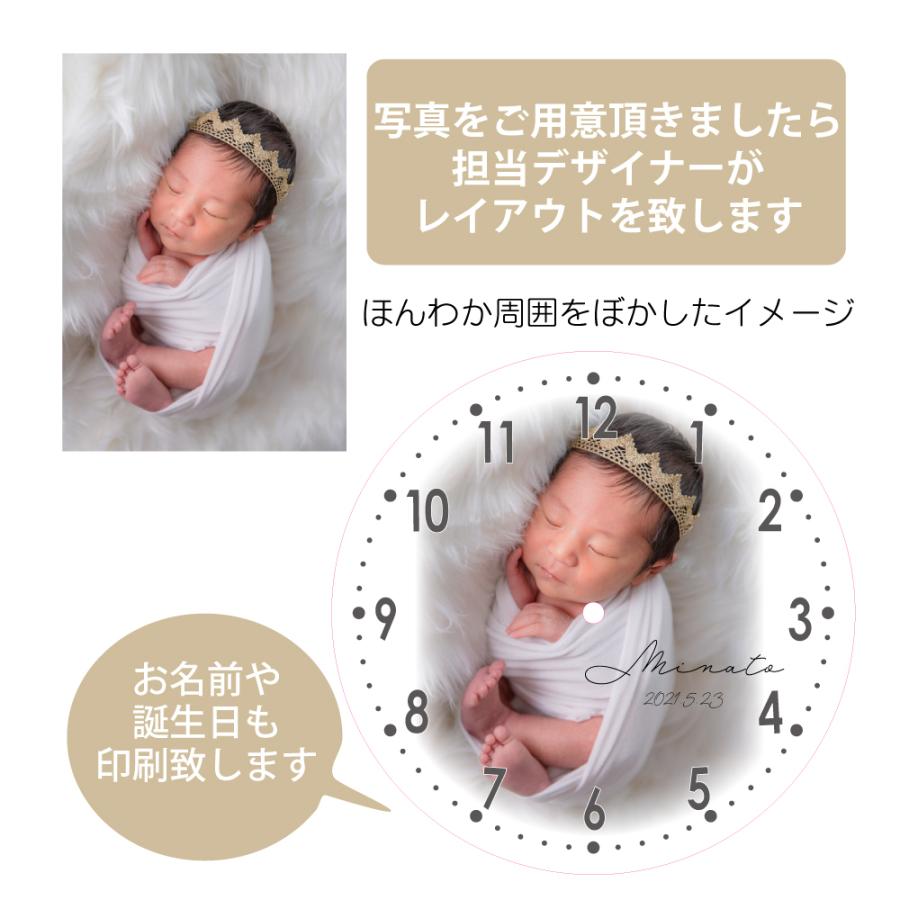 定価 テーブルクロック フォトプリント時計 ニューボーンフォトで作ろう 出産内祝い ベビー記念グッズ Materialworldblog Com