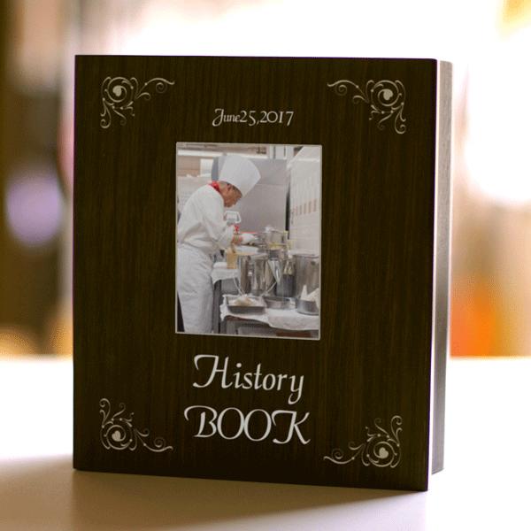 ヒストリー ブック型置き時計 オリジナル時計 退職記念 還暦祝い 退官記念 永年勤続 名入れ 写真 |  | 01