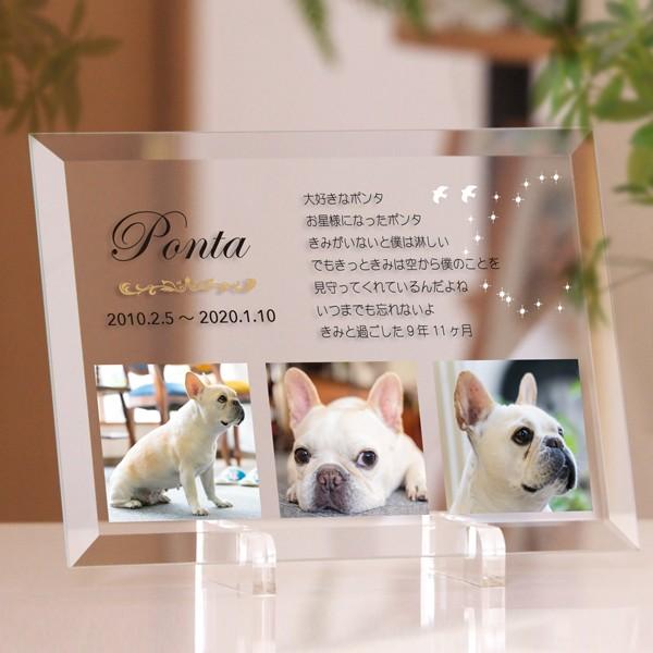 ペット位牌 君への手紙 ペット メモリアル プレート ガラス製