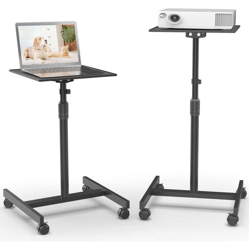 最新コレックション Joy Seeker モバイルプロジェクタースタンド 高さ調節可能 ローリングカート プロジェクターまたはノートパソコン トレイ付き 高耐久 タブレットPCスタンド JKDZYD デスクトップフルモーションデュアルアームラップトップ タブレット PC.ノートブック10-15インチ、すべて