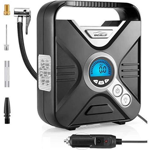 本格派ま Windgallop自動車 空気入れ 小型 エアーコンプレッサー車用空気入れ 自動停止 電動ポンプ 12v Dc ガーソケット接続式 Ledライト 3 その他電動工具 Www Naprehab Com