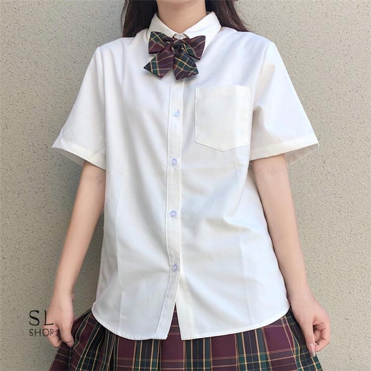 スクールシャツ 長袖 半袖 学生 ブラウス 女子学生用 シャツ 透けない なんちゃって制服 カジュアル トップス 学生服 