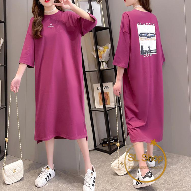 チュニック レディース 半袖 ロング丈 ワンピース Tシャツ ゆったり カジュアル 部屋着 英字柄 22 夏 即出荷