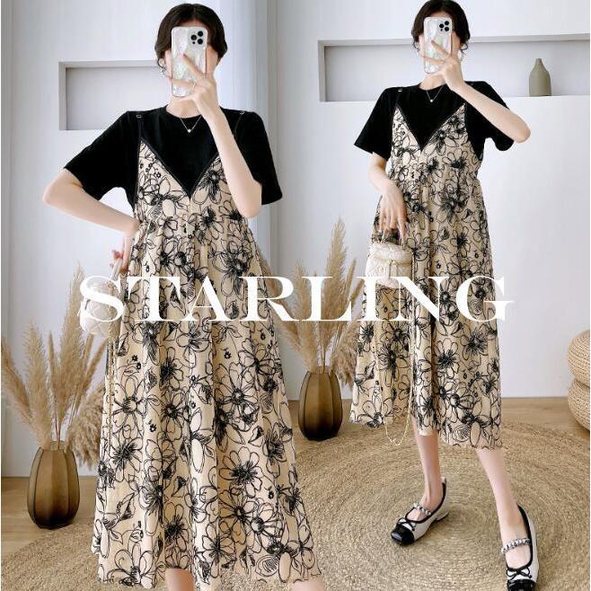 授乳服 授乳口 マタニティウェア ワンピース ロングワンピース 夏 夏秋 春夏 半袖 おしゃれ かわいい 可愛い 妊婦服 部屋着 ルームウェア 外出 妊婦 産前 産後 Baby12 Wear 28 Starling 通販 Yahoo ショッピング