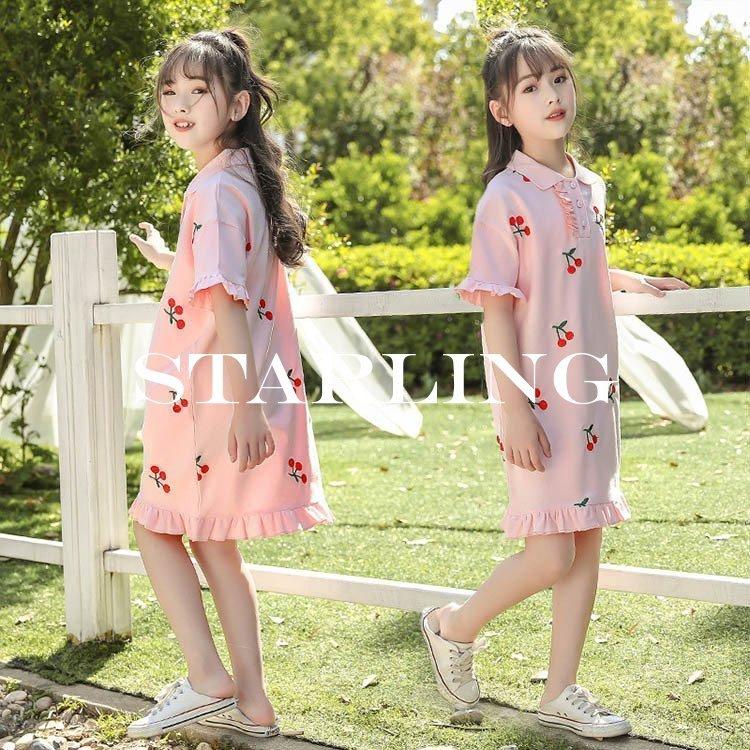 有名な高級ブランド 夏服 お洒落 少女 リゾート スウィート 膝丈 ワンピース 女の子 韓国子供服 可愛い 海外旅行 通学 ガールズ オシャレ 丸首 半袖 Aライン ワンピース ワンピース Www Sohojapanesedining Com