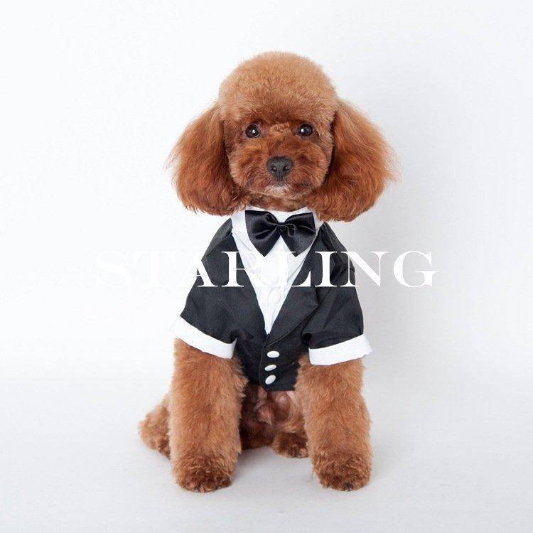 犬 タキシード 結婚式 ペット服 犬服 フォームスーツ ジャケット 披露宴 パーティー 犬服 ドッグウェア ペット洋服 男の子 小型犬 記念日 お祝い 春夏秋冬 Eg2 Pet Starling 通販 Yahoo ショッピング