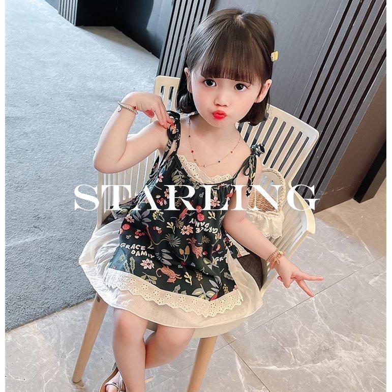 オンラインショップ ワンピース キッズ キャミソール キャミワンピ 子供服 女の子 膝丈 肩紐 レイヤード風 重ね着風 アイレットレース ナチュラル アジアン 英字 プリ ワンピース チュニック サイズ 80cm Www We Job Com