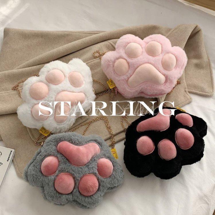 訳あり商品 肉球 バッグ ショルダーバッグ ふわふわ もこもこ チェーンバッグ ポシェット サブバッグ 斜め掛け ポーチ ネコ 猫柄 3d フェイクファー 可愛い ショルダーバッグ カラー ブラック Www Cognitiva La