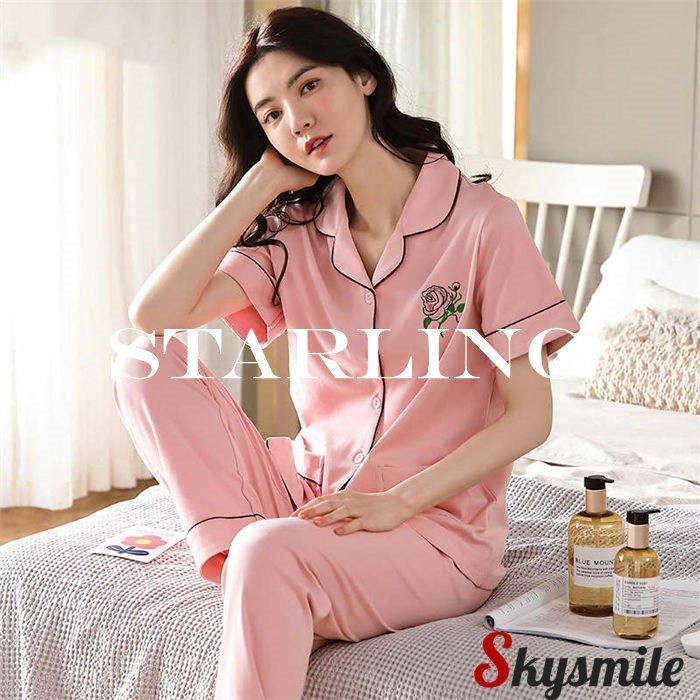 Fashion 夏 パジャマ レディース 半袖トップス ロングパンツ ルームウェア セットアップ 二点セット 花柄 春夏秋 激安正規品
