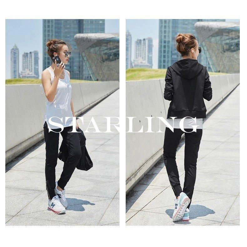 レディースジャージ上下3点セット 長袖 スポーツウェアセットアップ 運動服 カジュアル フード付き 脂肪燃焼フィットネス ランニング ジム Xdd1 Xm48 Starling 通販 Yahoo ショッピング