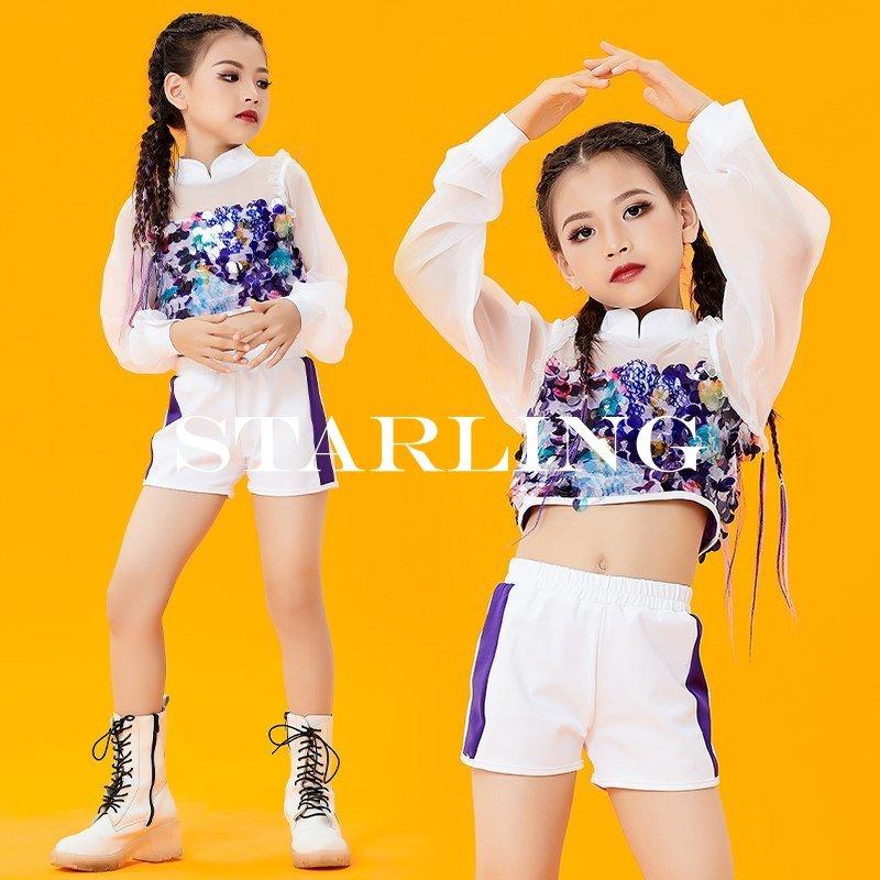 最大71 Offクーポン キッズダンス衣装 キッズ セットアップ トップス パンツ 韓国 キラキラ スパンコール チアダンス衣装 かっこいい チア チアガール 応援団 練習着 発表会 Aynaelda Com