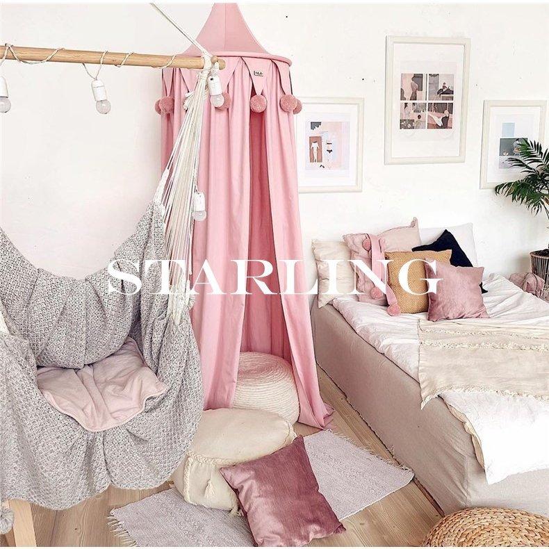 新作グッ 星飾り付 ベッド蚊帳 天蓋カーテン モスキートネット キャノピー モスキーノテント スリーピングカーテンお姫様 オシャレ 円形 吊り下げ 子供部屋 Cisama Sc Gov Br