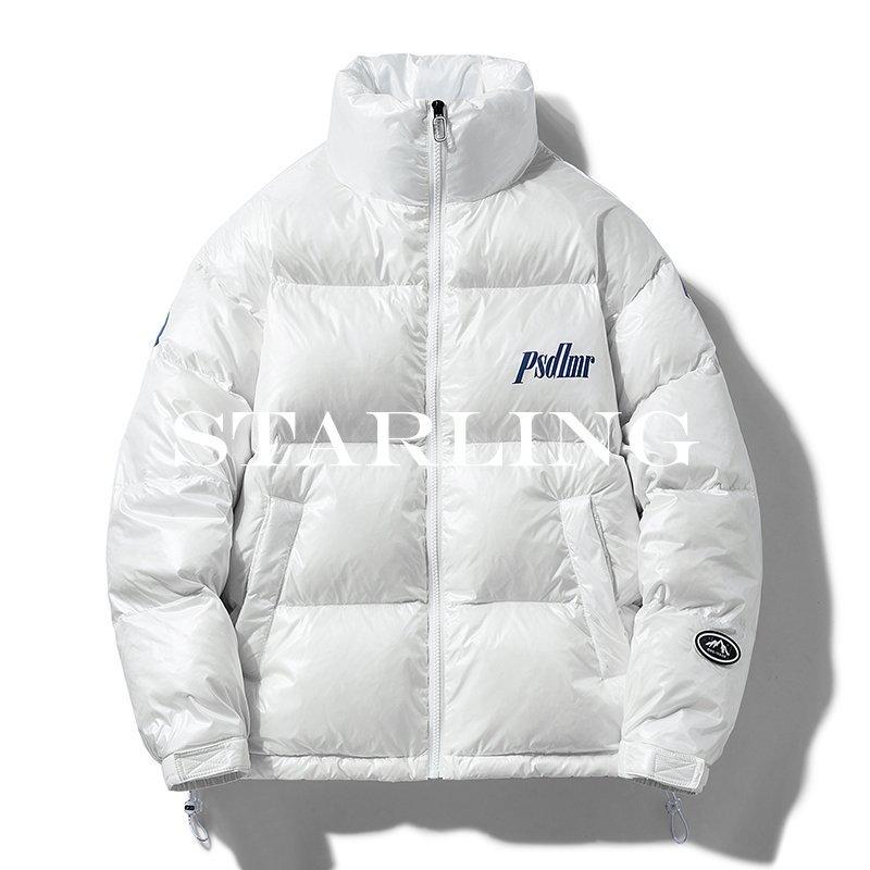 楽天ランキング1位 おしゃれ プリント 英文字 ダウン レディース メンズ ダウンジャケット ジャケット 防寒 スタンドカラー ボリューム 冬物 暖かい ダウンコート 色 ブラック Wato Kiteschool Nl