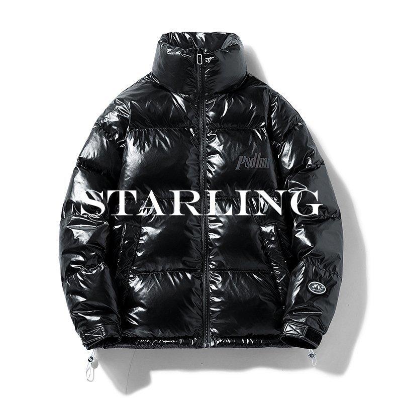 楽天ランキング1位 おしゃれ プリント 英文字 ダウン レディース メンズ ダウンジャケット ジャケット 防寒 スタンドカラー ボリューム 冬物 暖かい ダウンコート 色 ブラック Wato Kiteschool Nl