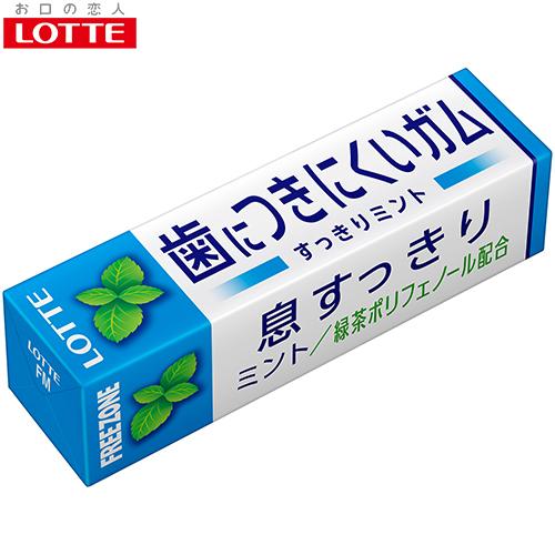 LOTTE 歯につきにくいガム すっきりミント 15個入 7個セット フリーゾーンガム ハイミント 9枚×15個 ＊ロッテ : スターモール