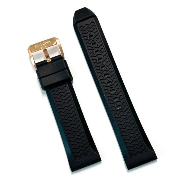 BULOVA（ブローバ） 純正ベルト 98B421 ラバーバンド ストラップ 22mm