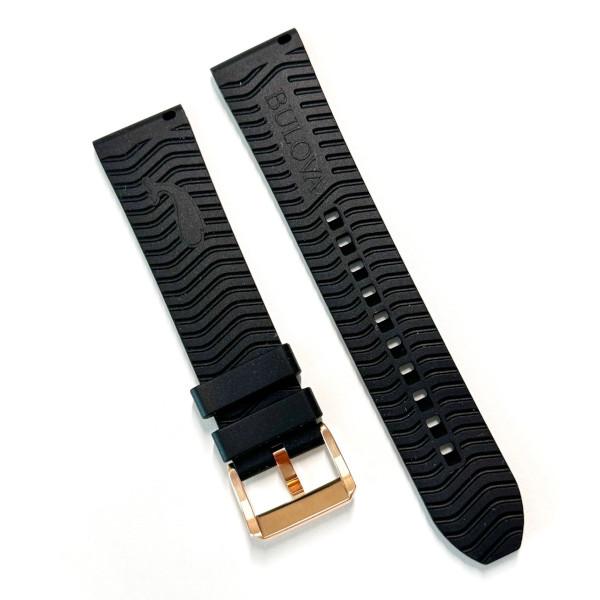 80s 高級 未使用 BULOVA ブローバ QUARTZ 純正ベルト 腕時計 BULOVA（ブローバ） 純正ベルト 98B421 ラバーバンド ストラップ 22mm