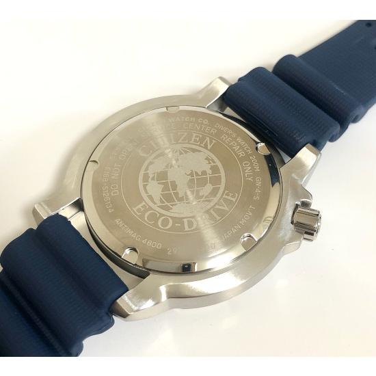 即納可能 シチズン BN0151-09L 逆輸入 エコドライブ ダイバーズ ウオッチ ブルー ラバーベルト CITIZEN ECO-DRIVEの画像