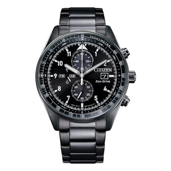 シチズン海外モデルチタン製20気圧防水エコドライブクロノグラフ