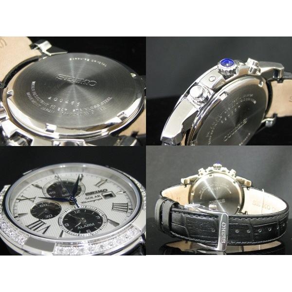SEIKO SSC311 セイコー 22Pダイヤモンド ソーラー アラーム クロノ  
