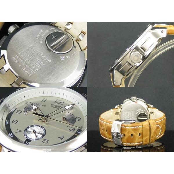 スウォッチ YRS401 Swatch クロノグラフ レトログラード メンズ 