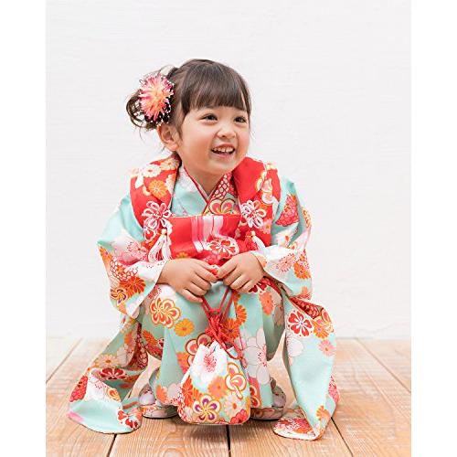 キョウエツ] 着物セット 七五三用 3歳用 被布セット 華やかA 9点セット