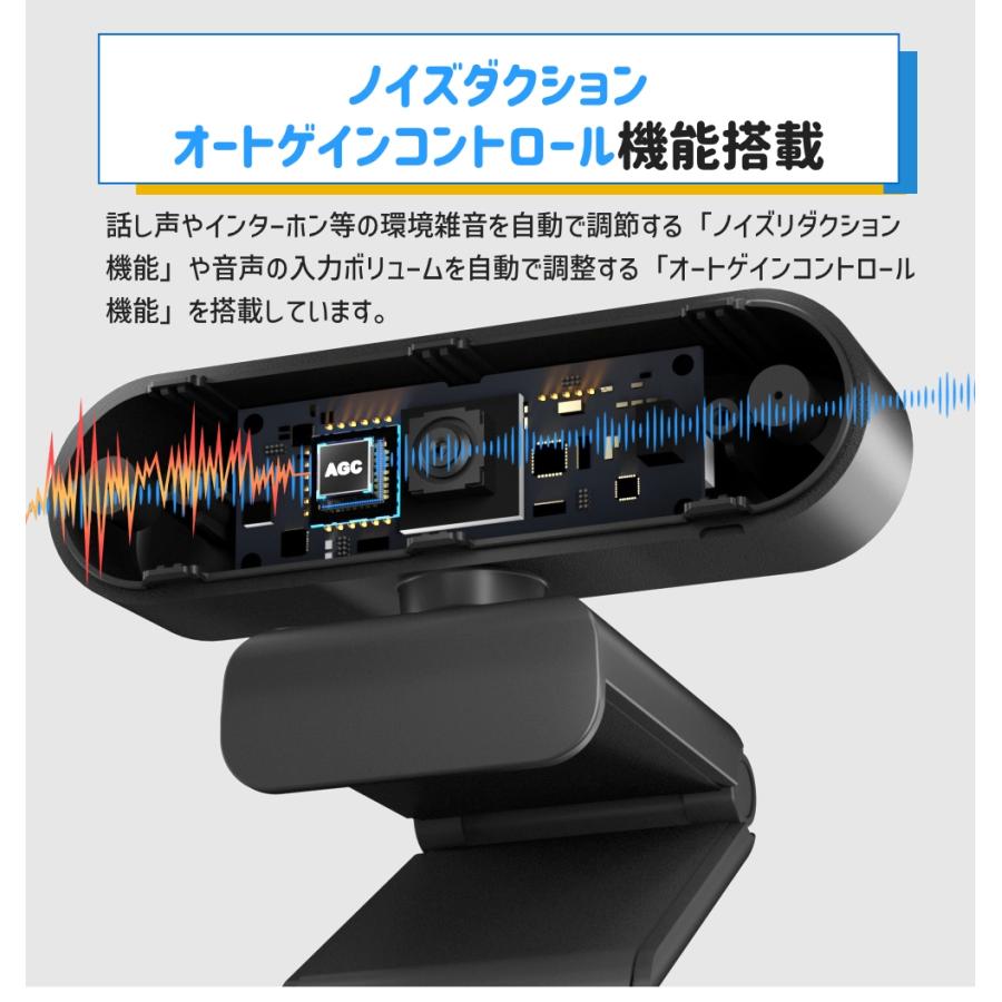 【新生活応援セール！40%OFF+ポイント爆増 特典付】 EMEET 2K Webカメラ C9602K オートフォーカス ウェブカメラ マイク付き 広角 360度集音 外付け USB イミート | eMeet | 04