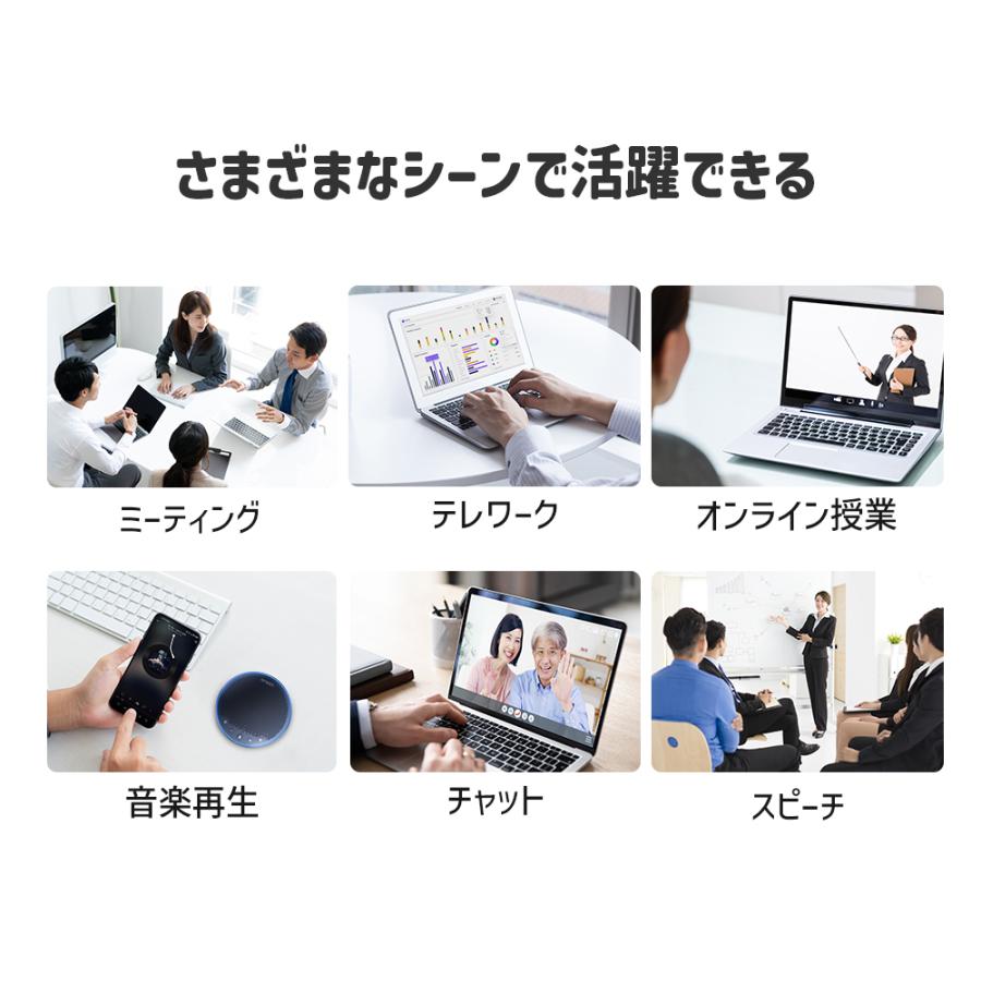 【40%OFF+ポイント高還元|特典2点付】 EMEET M1A スピーカーフォン ZOOM認証済 会議用 ノイズキャンセリング 全方向集音マイク 有線接続 スピーカー |  | 08