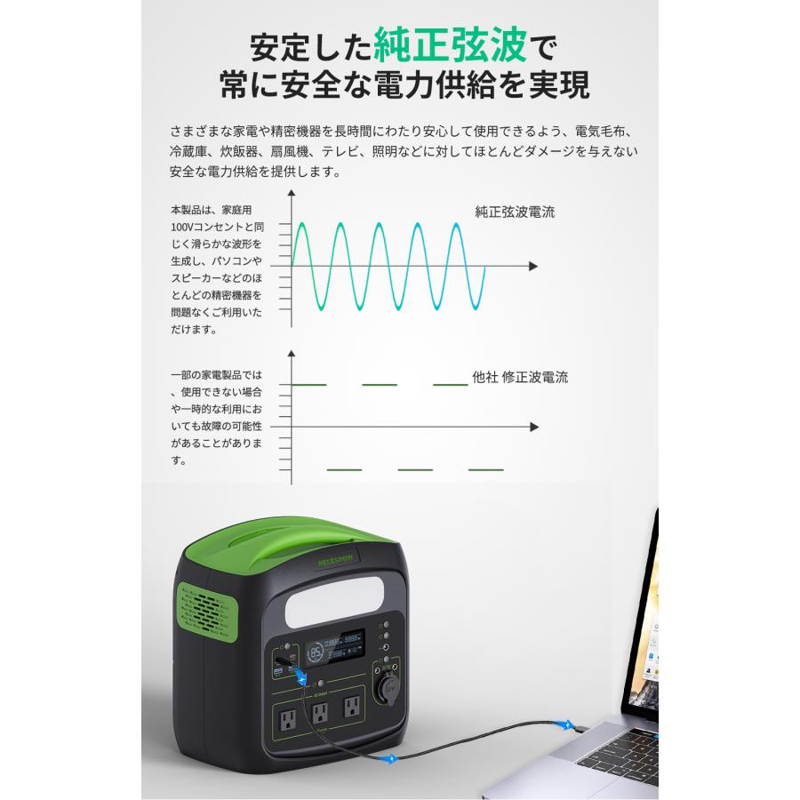 NECESPOW N800 ポータブル電源 806Wh AC700W 値下げ!ポイントUP+限定クーポン|特典付|2年保証】 ポータブル