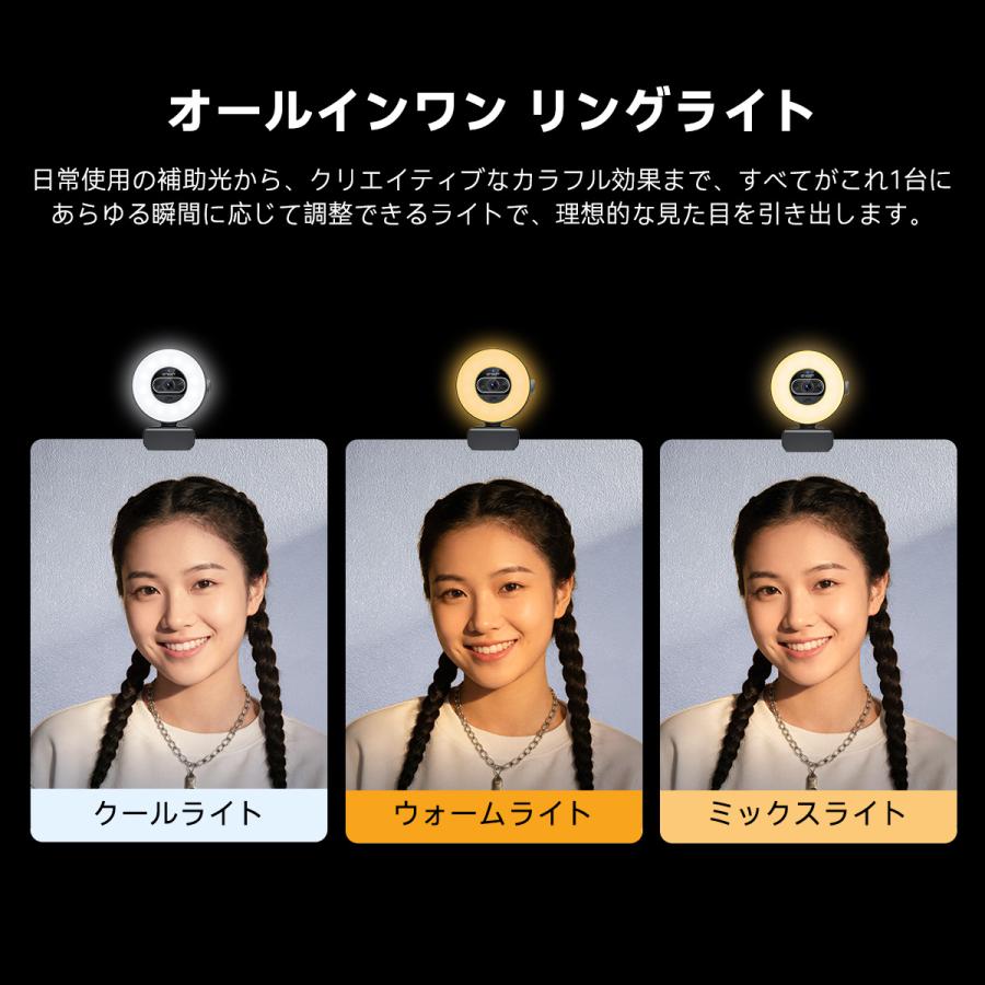 eMeet 【10%OFFクーポン 三脚プレゼント】 EMEET S600L 4K Webカメラ