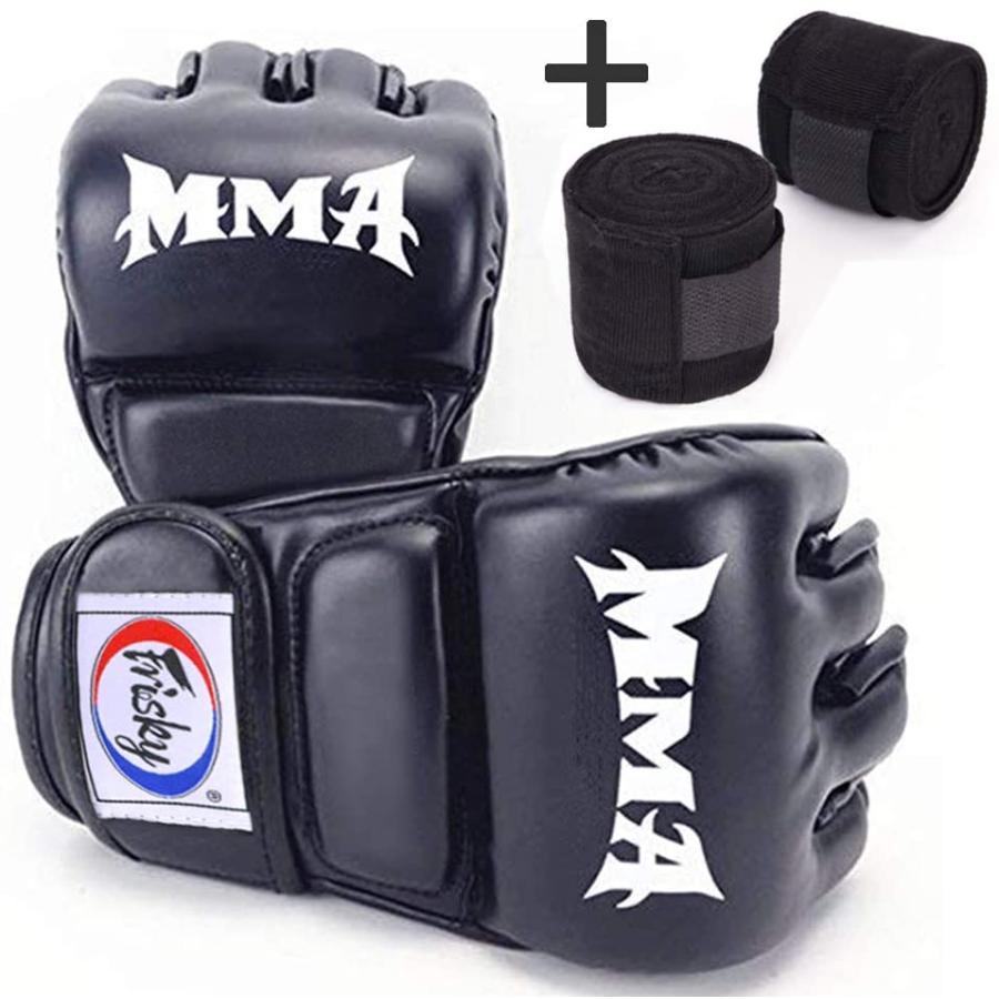 全品送料無料 グローブ オープンフィンガー ボクシング 格闘技 MMA パンチング 黒 両手 グローブ オープンフィンガー ボクシング 格闘技 MMA パンチング 黒 両手