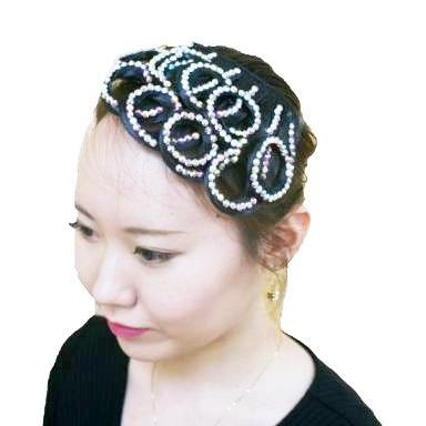 社交ダンス ダンス用ヘアアクセサリー ヘアピース (付け髪) 付き