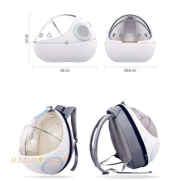 ペット キャリー ケース 犬 キャリーケース 猫 キャリーバッグ ケージ リュックキャリー リュックタイプ 卵型 透明 ホワイト グレー toy トイ セレブ