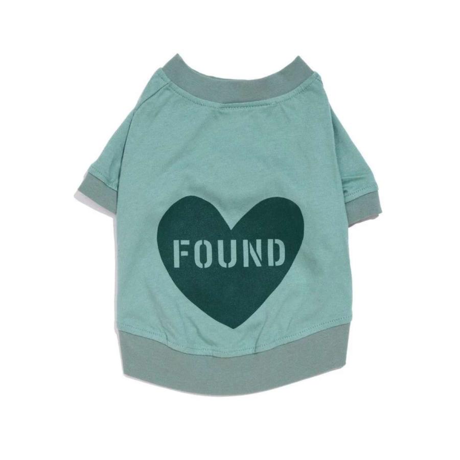 FOUND MY ANIMAL ファウンドマイアニマル ビックフルハートTシャツSAGE + EVERGREEN セージ＋エバーグリーン XS S M L XL XXL 犬 服 ウェア |  | 01