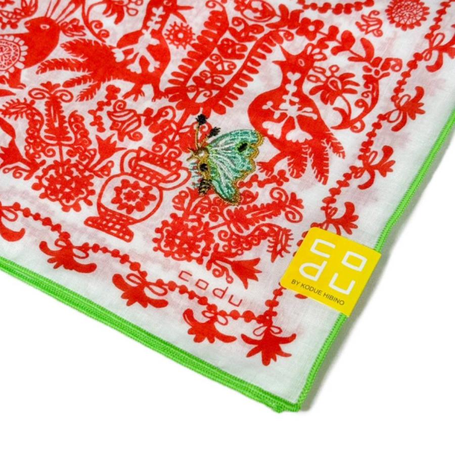 KODUE HIBINO ひびのこづえ ハンカチ PARADE 大判ハンカチ 58×58cm 綿 コットン レディース スカーフ お弁当包み ギフト 定形外郵便対応 | ヒビノコヅエ | 04