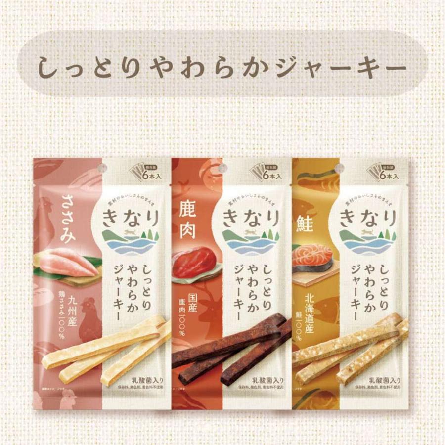 きなり しっとりやわらかジャーキー ささみ 6本入 犬 おやつ 乳酸菌